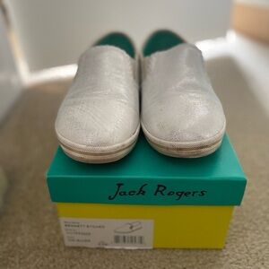 Jack Rogers Kids Shimmering White Sneakers